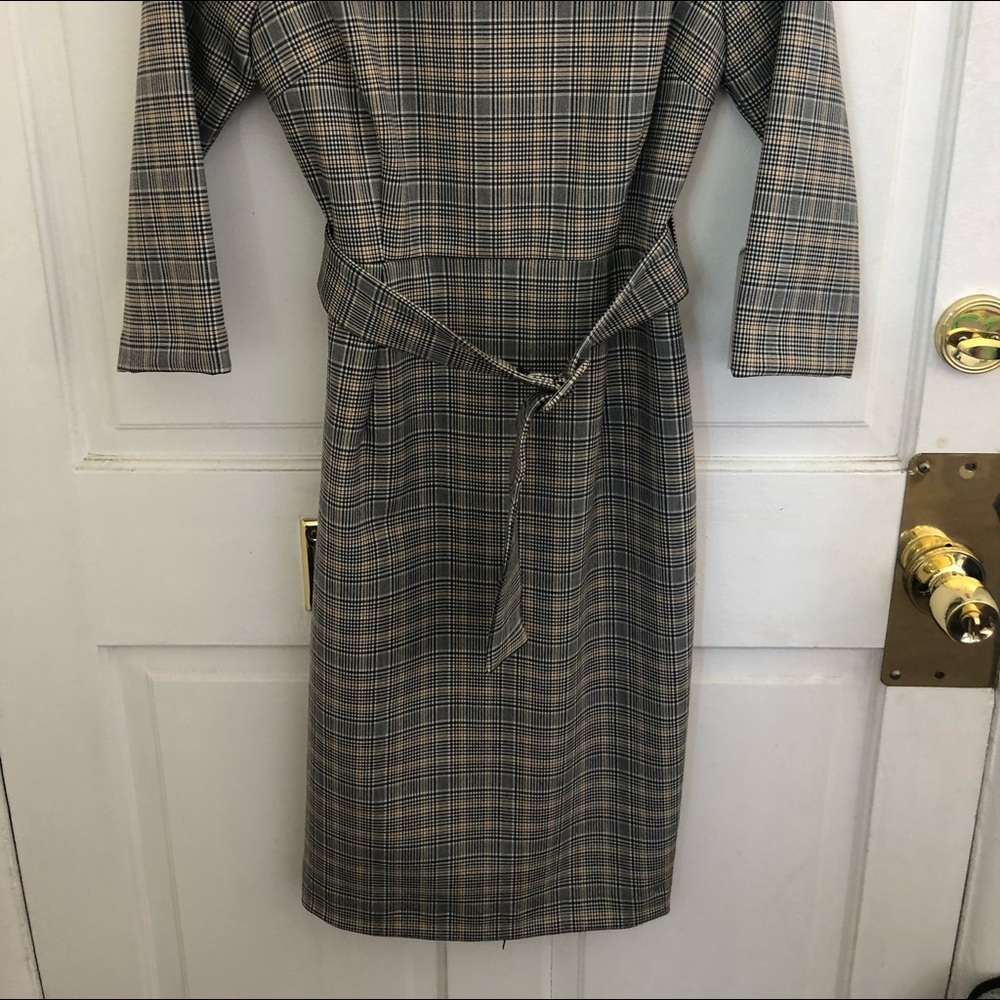 Zara Belted Checkered Dress - Picture 9 of 10